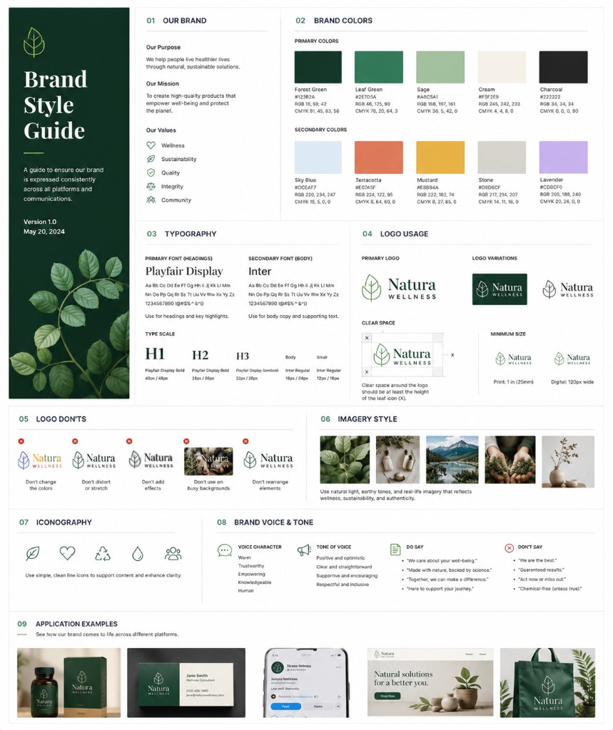 Preview of Brand Style Guide marketing template