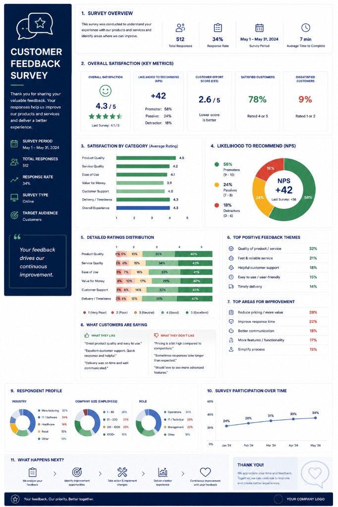 Preview of Customer Feedback Survey forms template