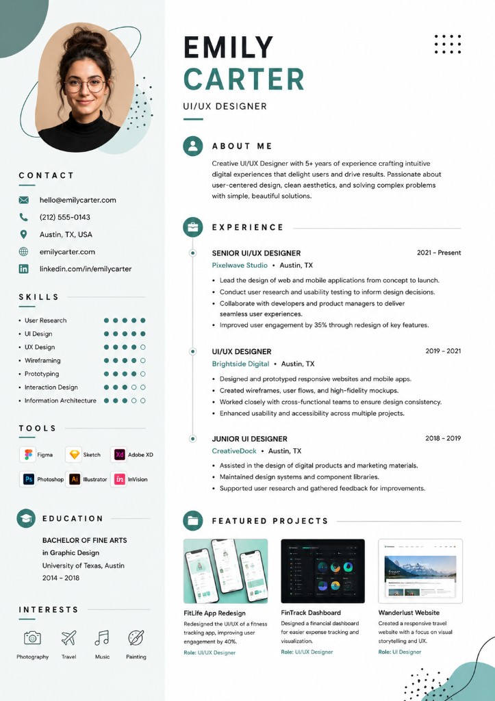Modern Resume — Creative — Resume template preview thumbnail